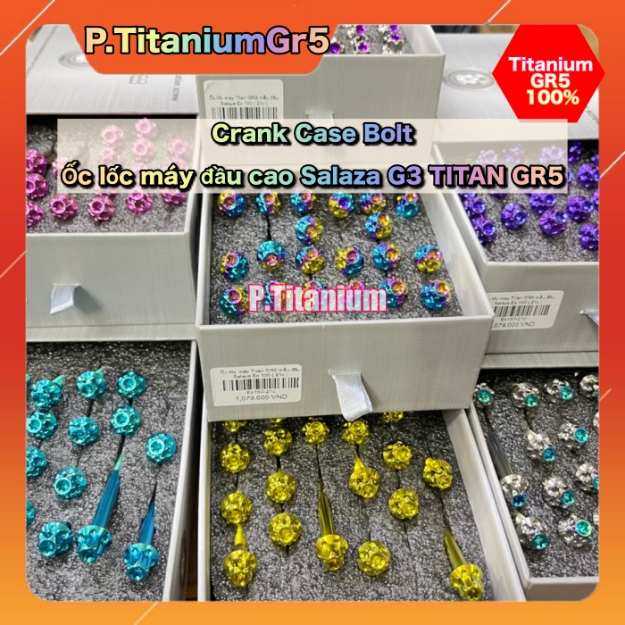 Ốc lốc máy đầu cao mẫu g3 salaza titan gr5 cao cấp cho ex 2010 ex 135 ex 150 ex 2011