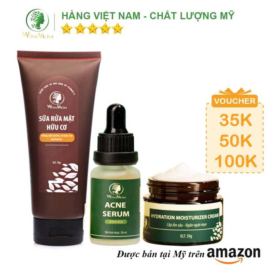 Combo hết mụn cứng đầu với bộ sản phẩm Wonmom