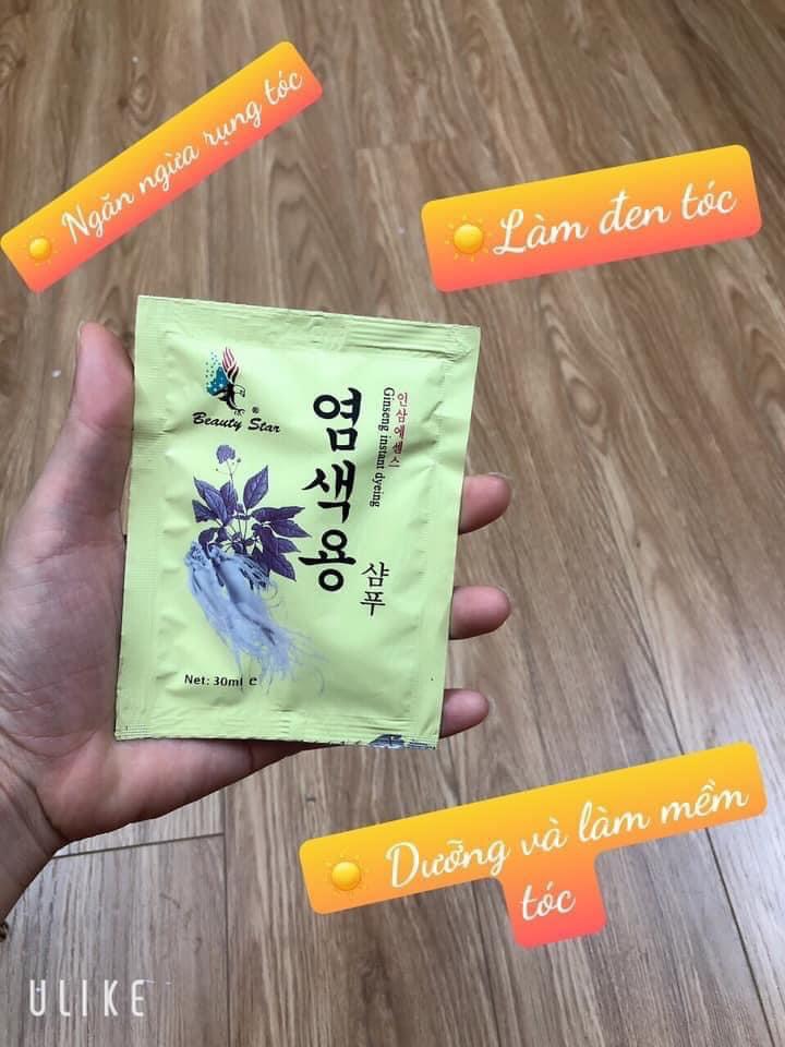 Dầu gội nhuộm đen tóc beauty star - hàn quốc