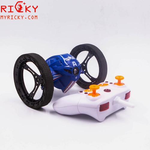 [Hoàn tiền 6%][HCM]Xe Điều Khiển Nhào Lộn Captain America - Biểu Diễn Nhào Lộn - Bật Nhảy 60Cm - Rh803A