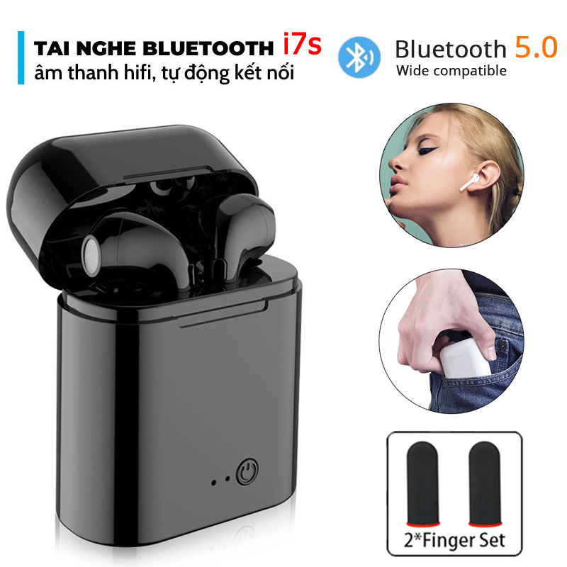 Tai nghe bluetooth i7s - Bluetooth 5.0, Nút cảm ứng, Tai nghe không dây, Tai nghe nhét tai, Tai nghe nhét tai không dây, Tai nghe bluetooth i7s, Tai nghe bluetooth, Tai nghe true wireless