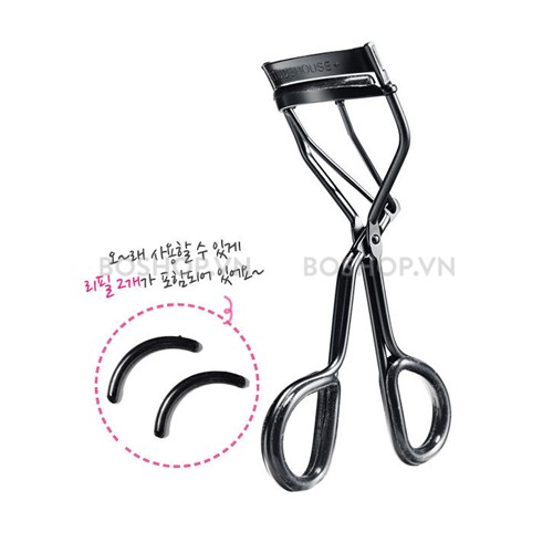 Bấm mi Etude House Lash Perm Curl Fix Eyelash Curler - 5827, thiết kế riêng cho chuẩn mắt Châu Á, hoàn toàn có thể bấm sau khi chải mascara mà không lo bị dính bết mi