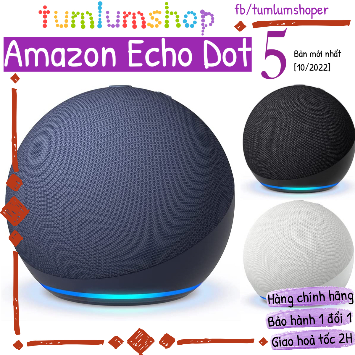 Amazon Echo Dot 5 - Loa bluetooth thông minh thế hệ mới 2022
