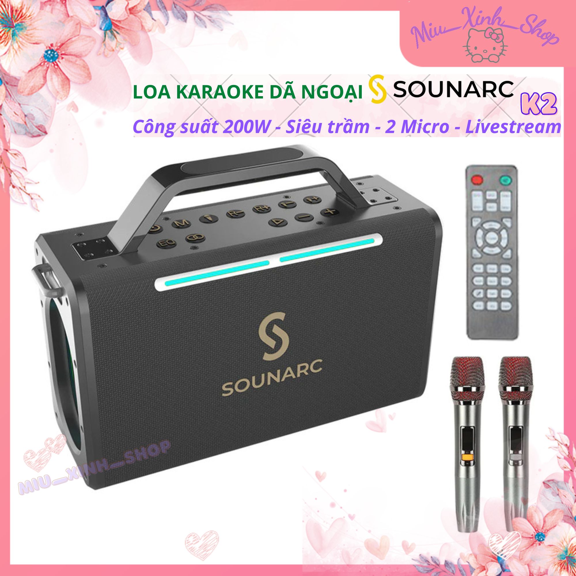 ★Chính hãng★ Loa Bluetooth karaoke, trợ giàng Sounarc K2 Sodlk S1115 200W Siêu Trầm - hát Siêu Hay - DSP - Livetrearm