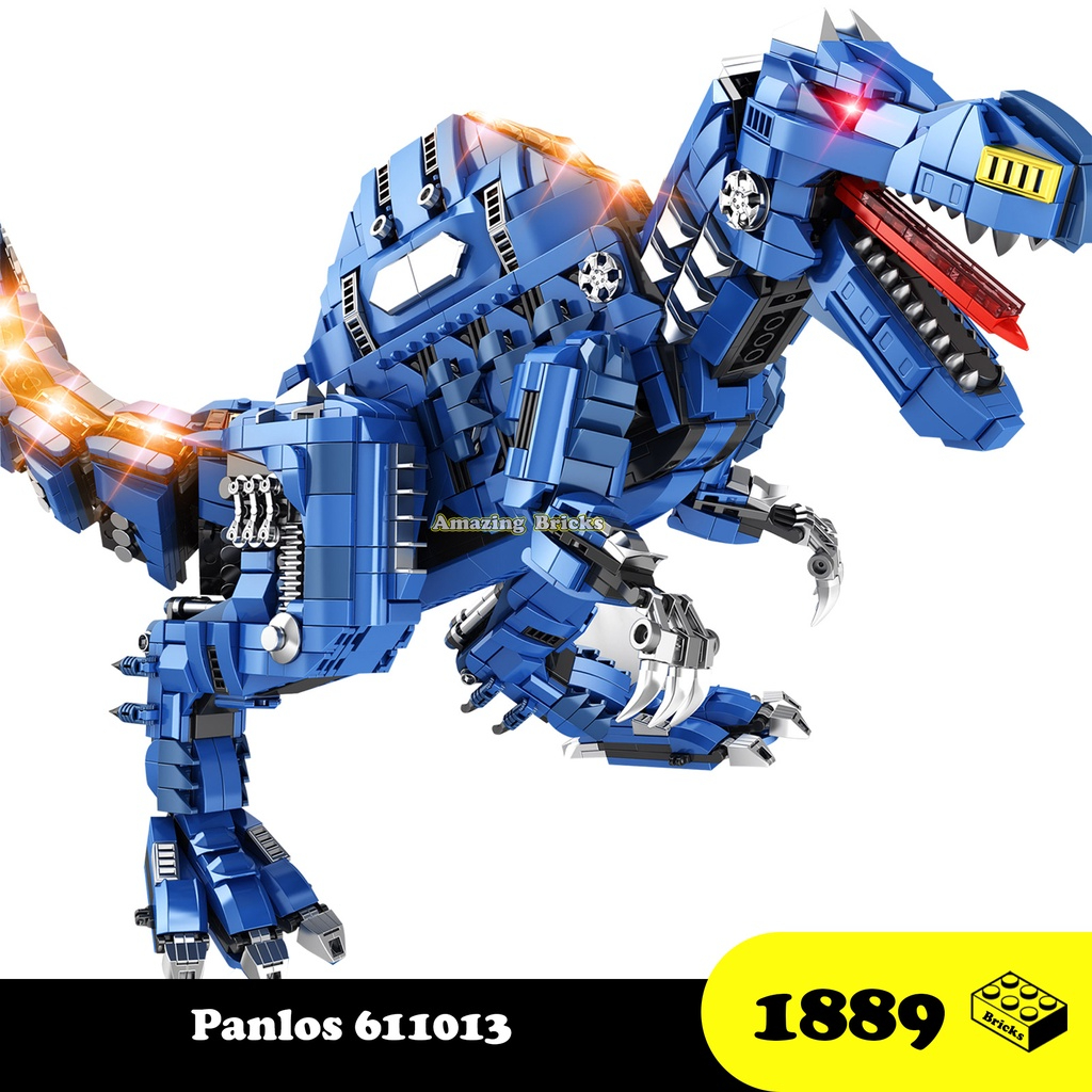 Đồ chơi Lắp ráp Khủng Long máy ăn thịt, Panlos 611013 Mechanic Spinosaurus