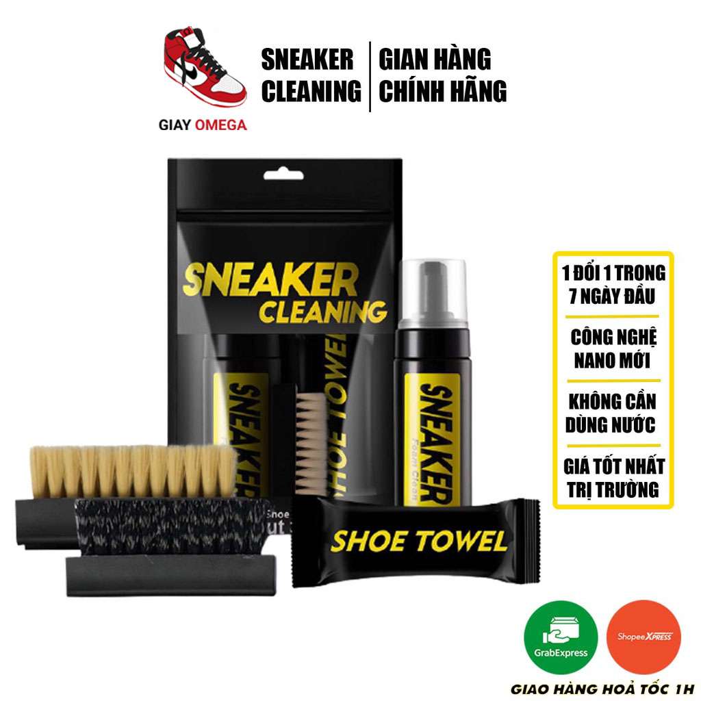 [Nhập RS0822 giảm 30k cho đơn 99k]Bộ kit vệ sinh giày Sneaker Cleaning 150ml có kèm bàn chải và khăn