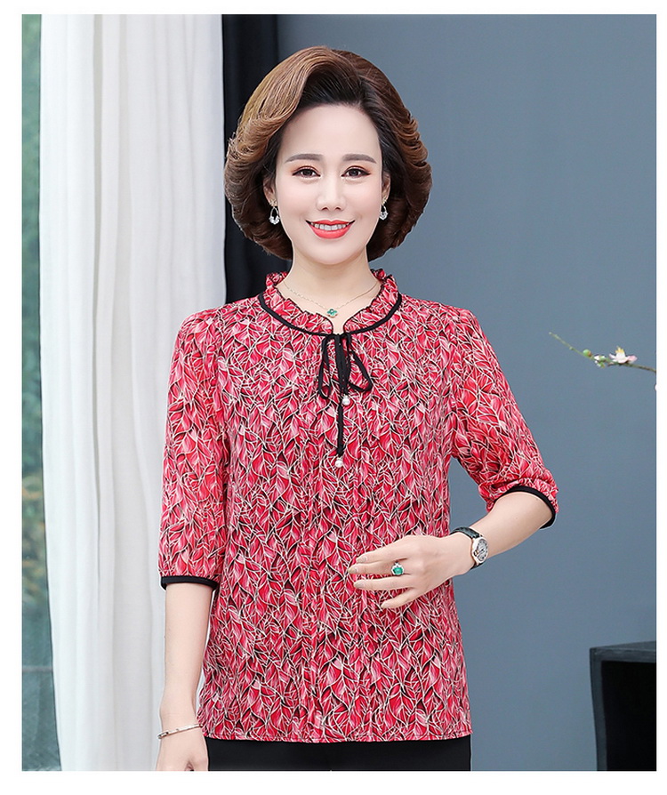 ÁO NỮ TRUNG NIÊN CỔ BÈO SANG TRỌNG