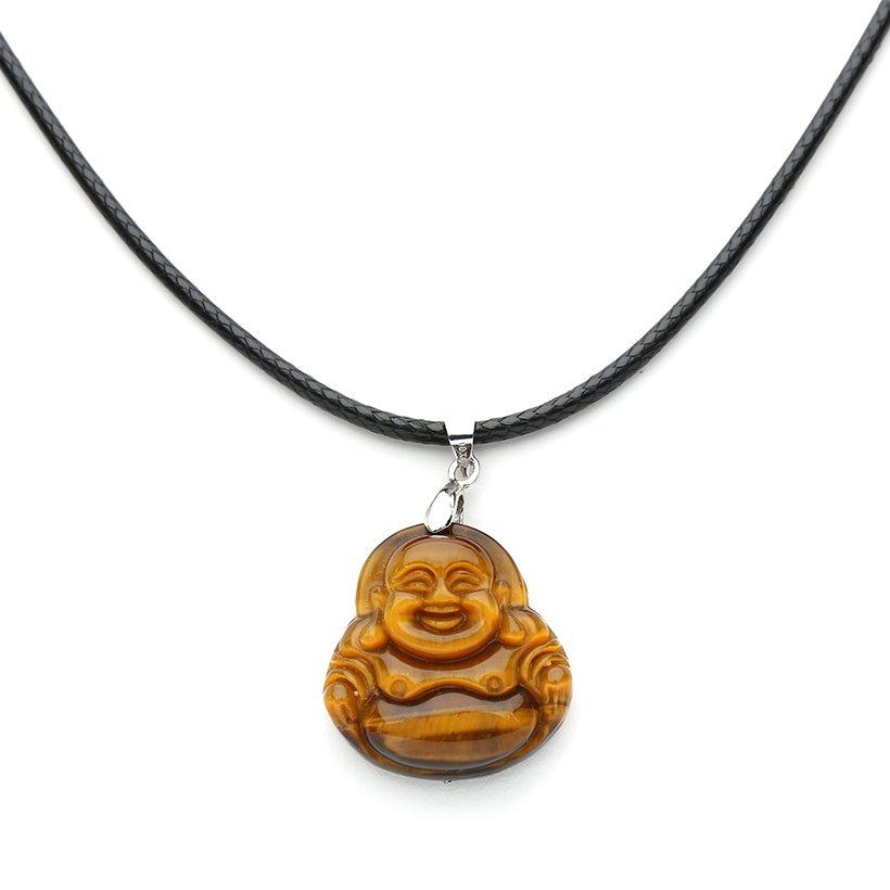 Dây đeo mặt phật Di Lặc bằng đá núi lửa - ý nghĩa về tâm linh đem đến sự lạc quan, vui vẻ, may mắn trong cuộc sống