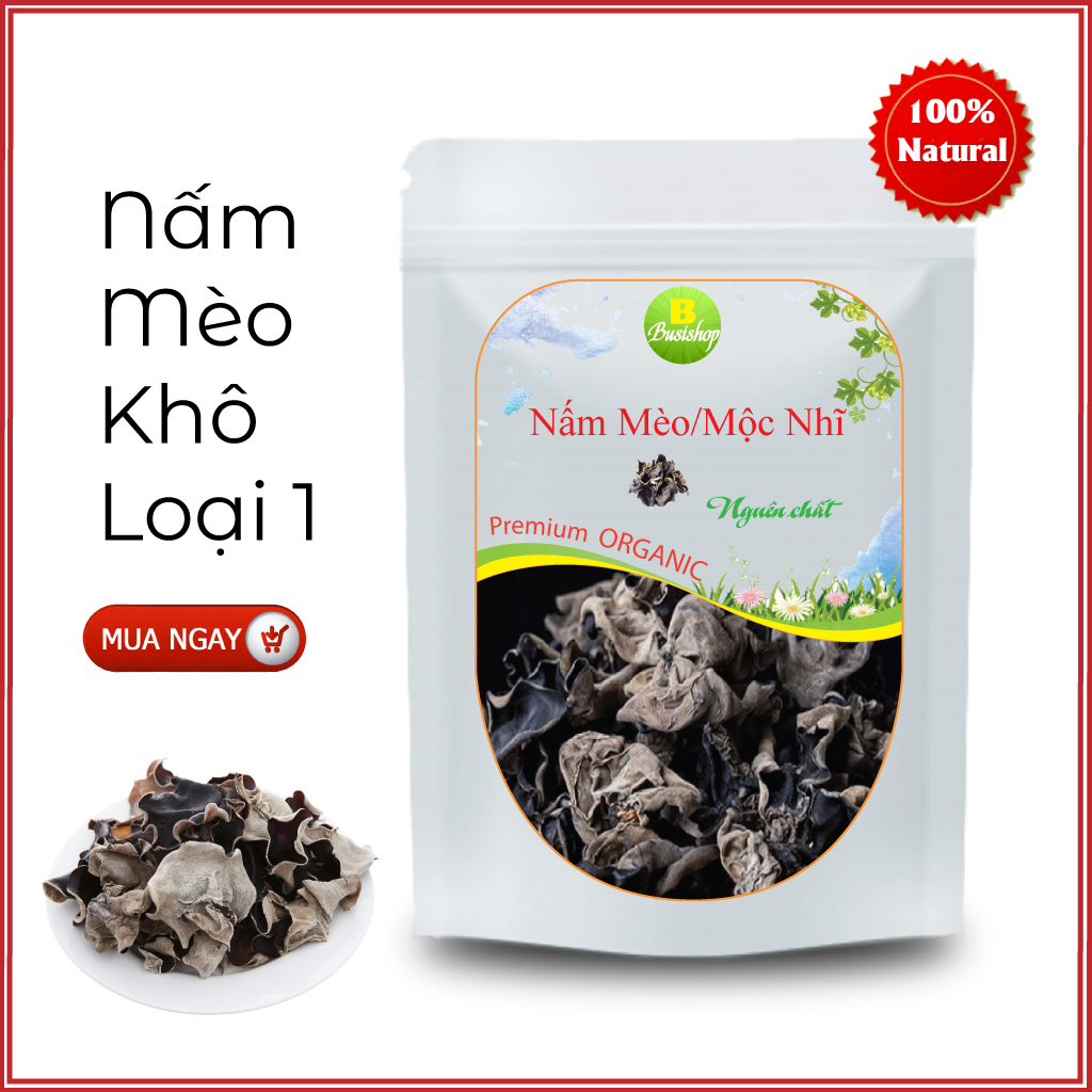 Nấm mèo khô 100g, mộc nhĩ khô loại 1