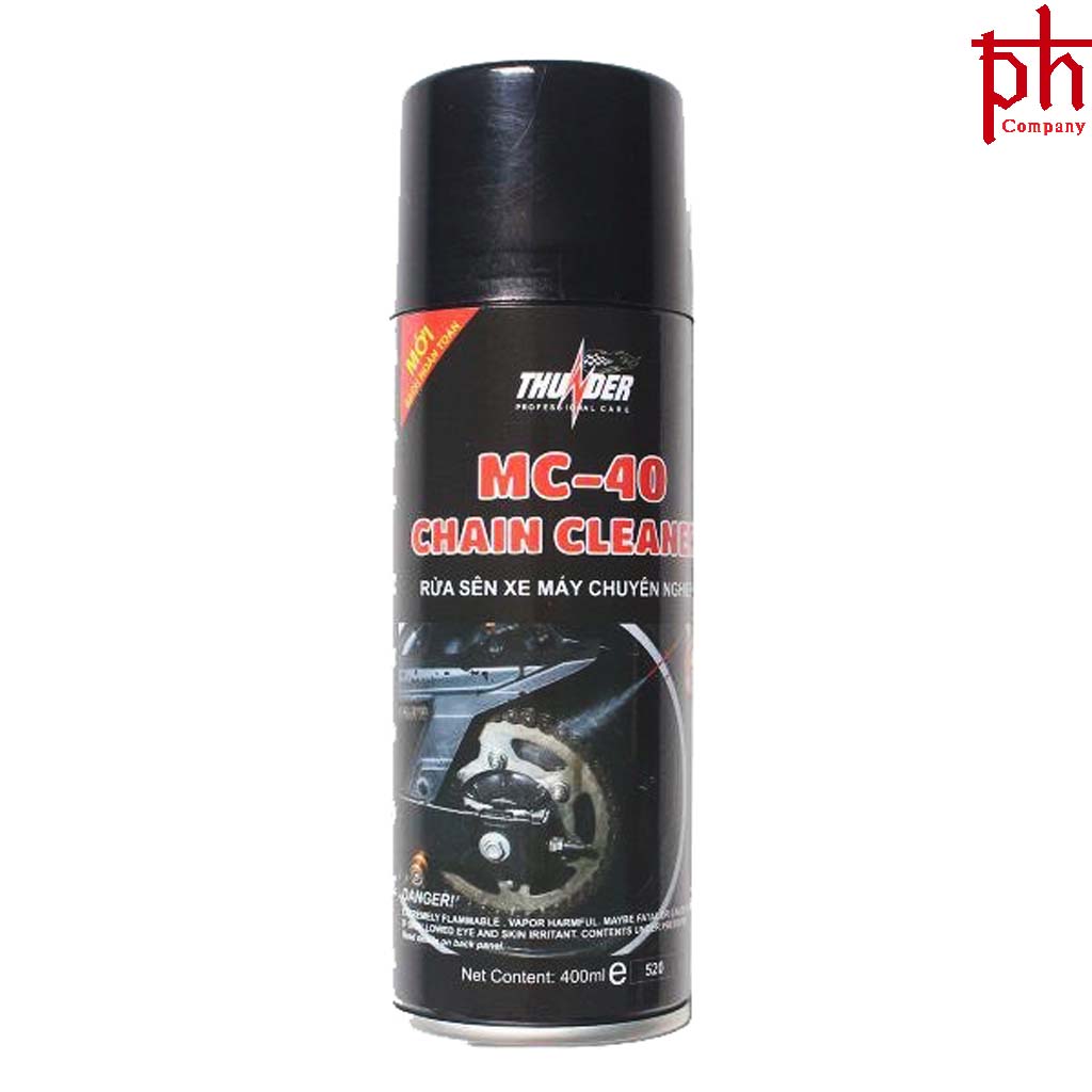 Chai xịt rửa sên/xích xe máy thunder mc40 400ml-phs