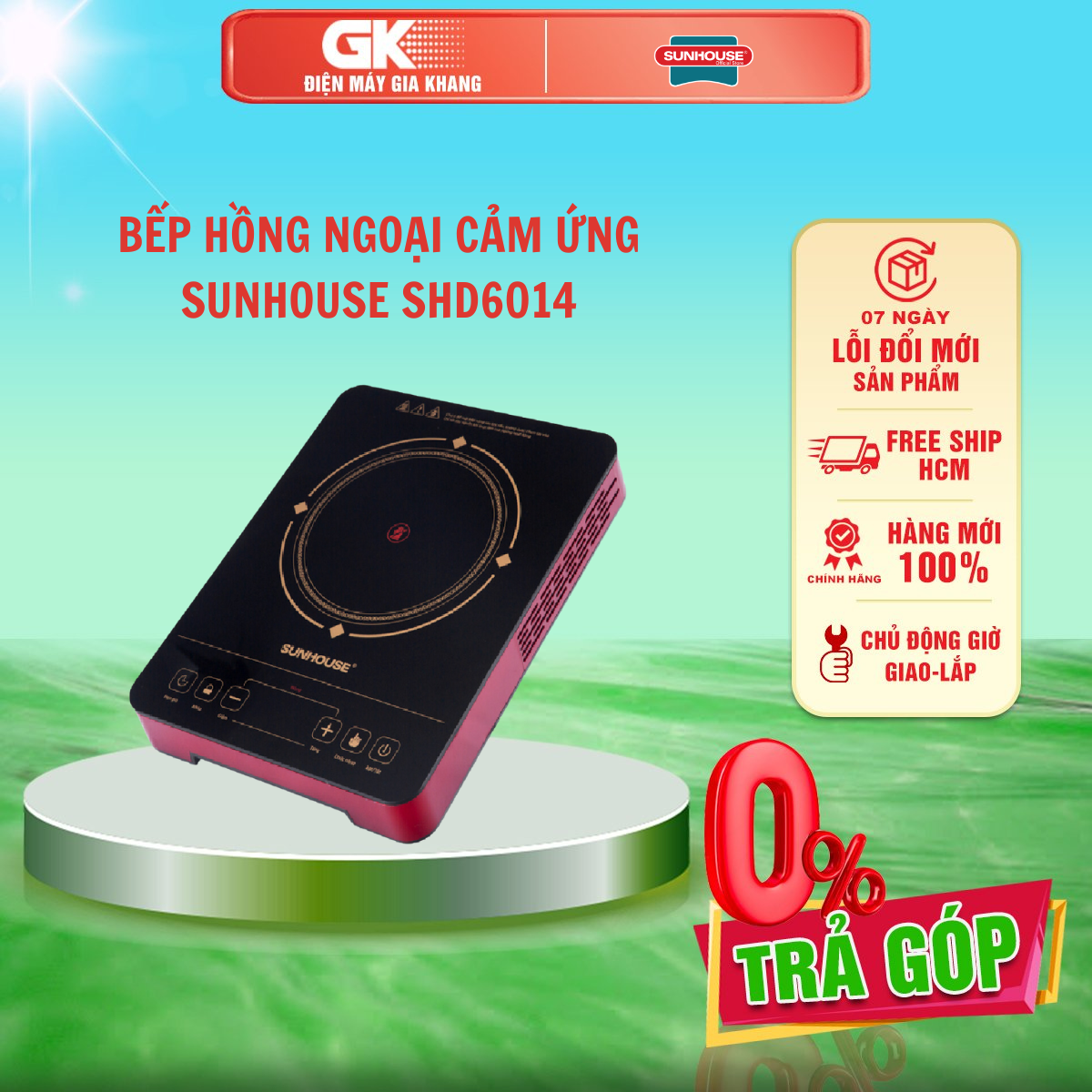 Bếp hồng ngoại cảm ứng sunhouse shd6014 - giao toàn quốc - freeship hcm