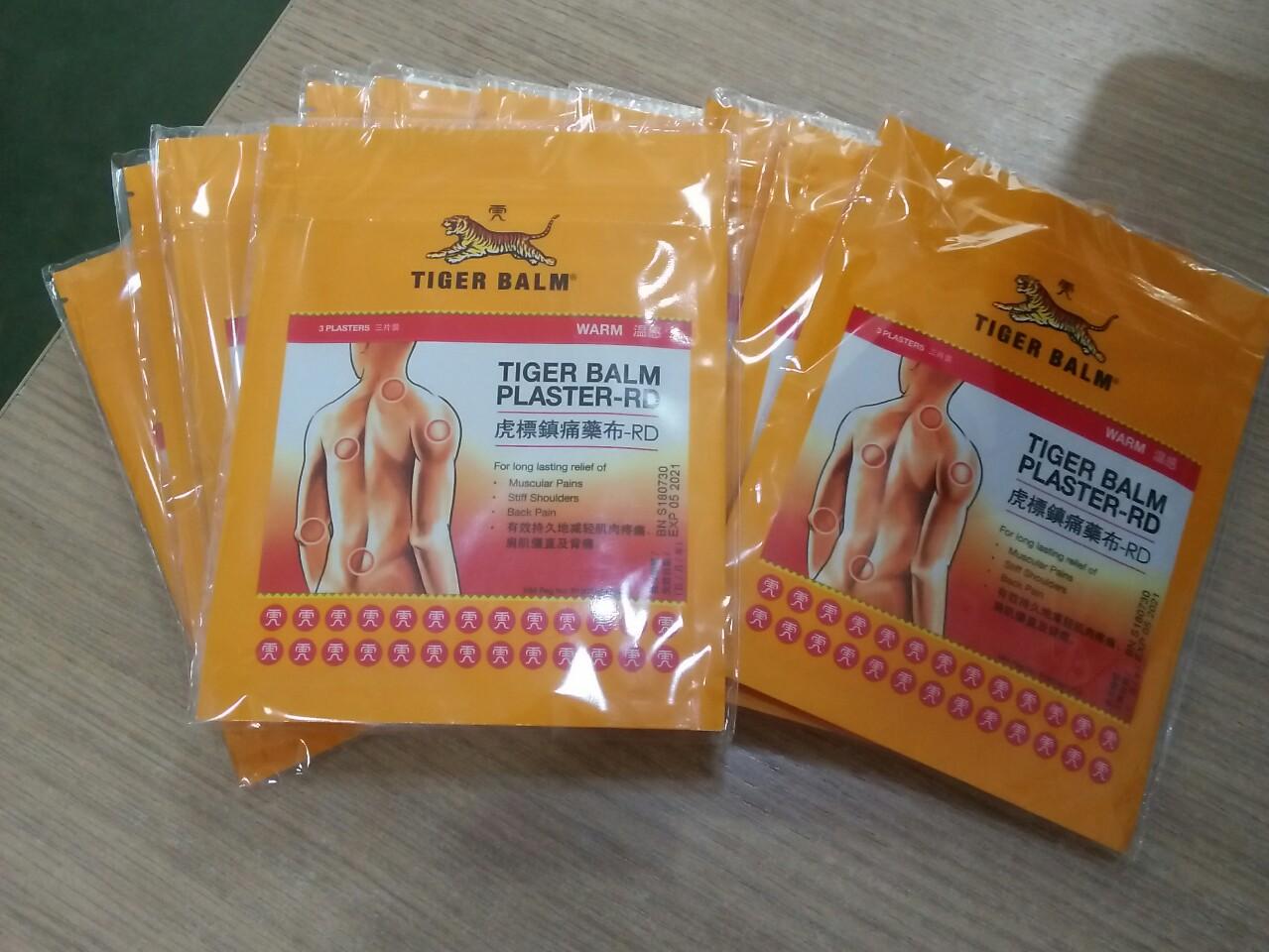 Combo 6 bịch miếng dán tiger balm plaster-rd warm 10cm x 14cm