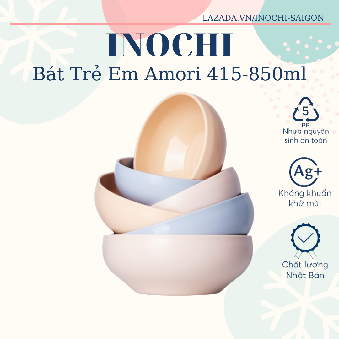 Chén Trẻ Em Inochi Amori - kháng khuẩn, không chứa BPA