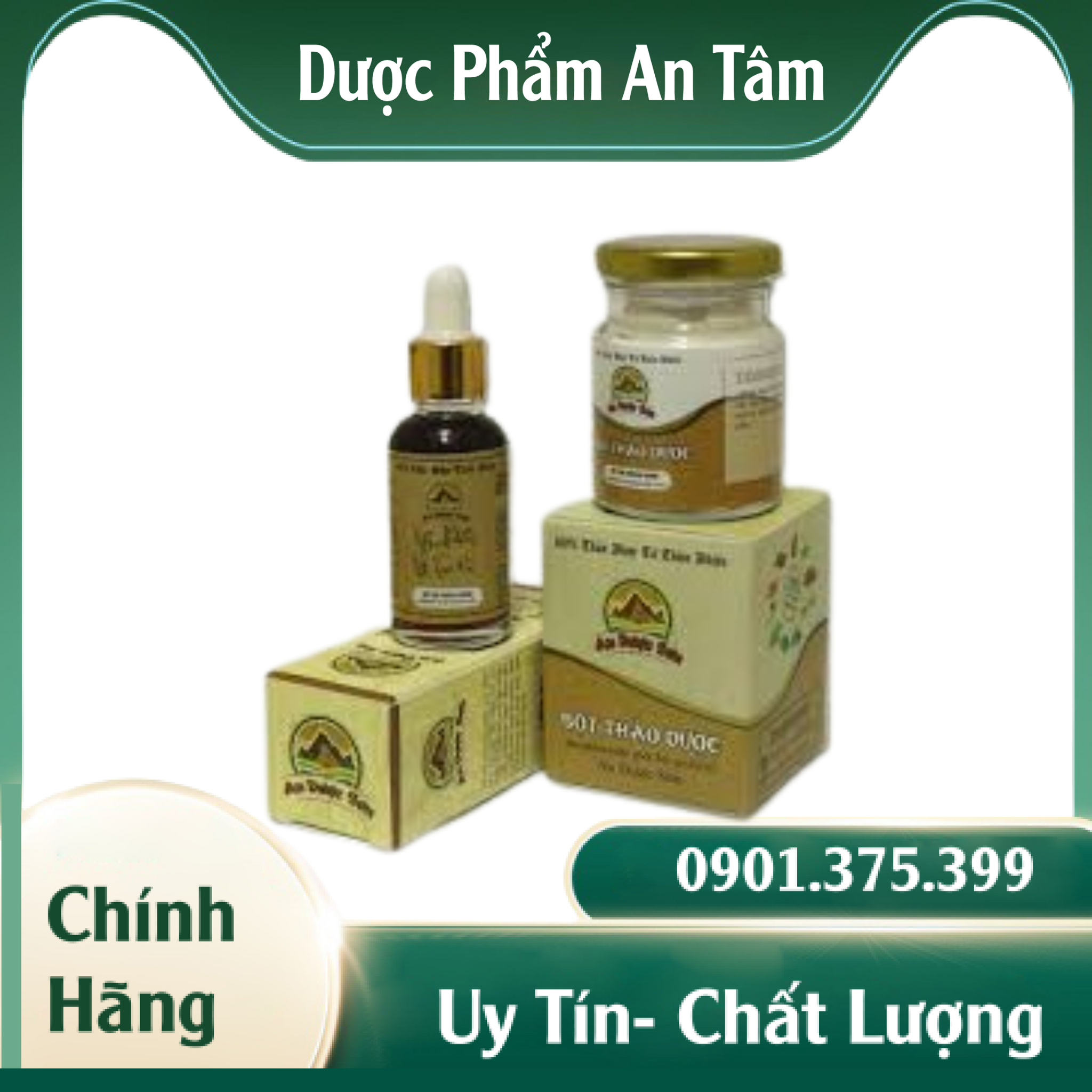 Combo an dược sơn serum tái tạo da 50ml và bột thảo dược