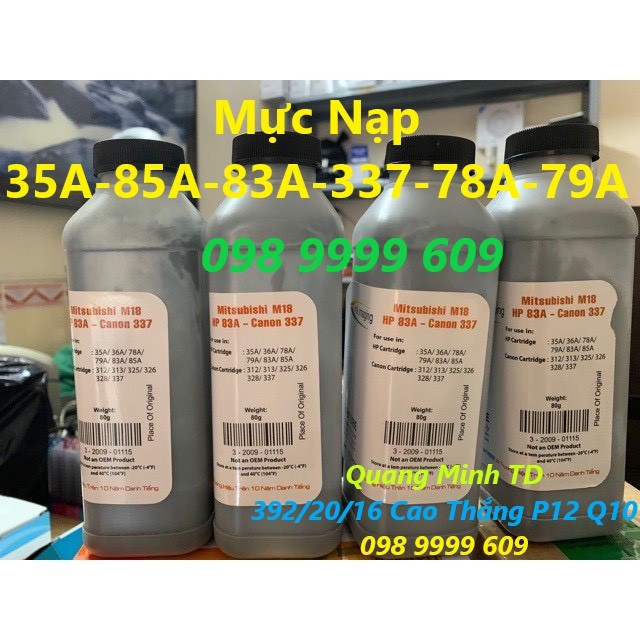 Mực nạp 35a 85a 78a 79a 83a 48a 337 312 313 325 326 328