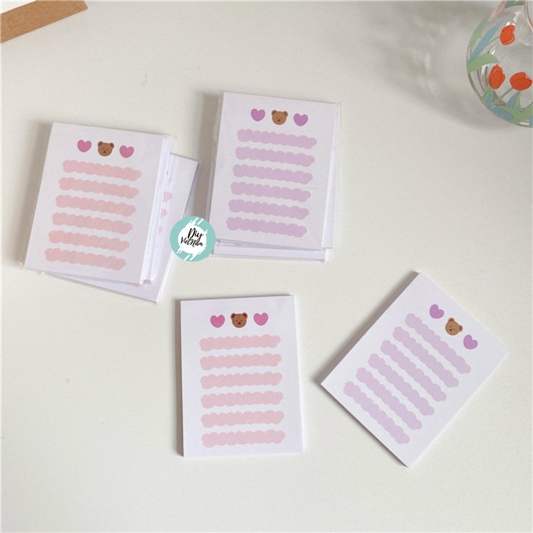 Giấy note love bear