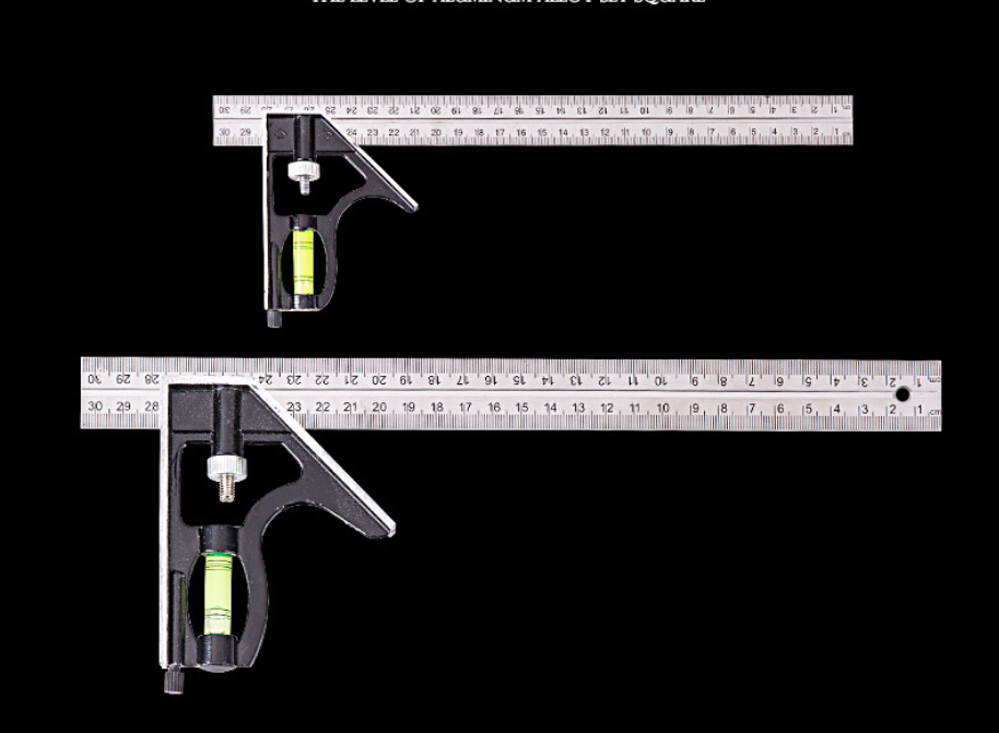 Thước ê ke vuông đa năng 300mm đo góc 45 độ kỹ thuật, đa năng, chuyên dụng