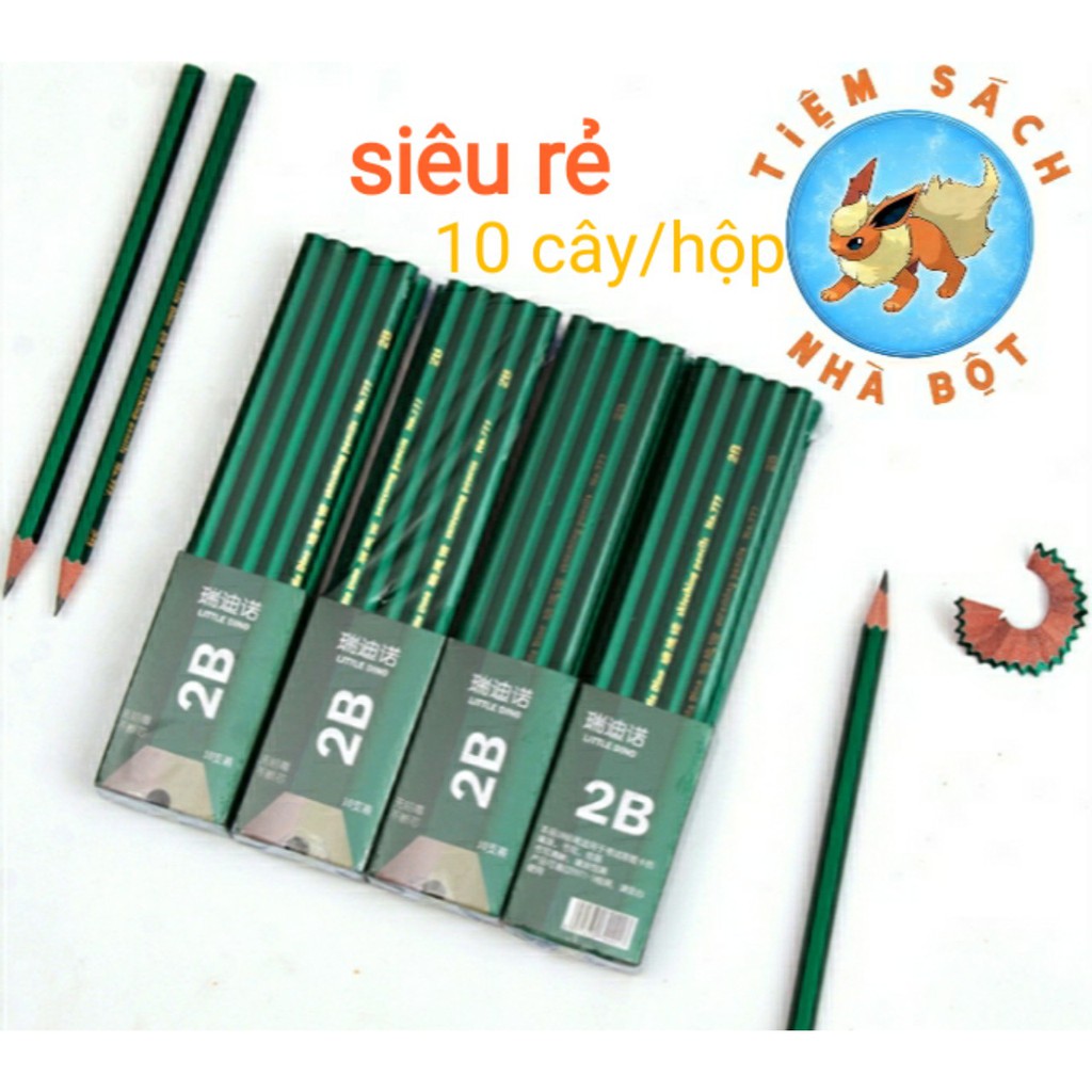 Bút chì, viết chì lục giác gỗ - loại 2b/hb - 10 chiếc/hộp