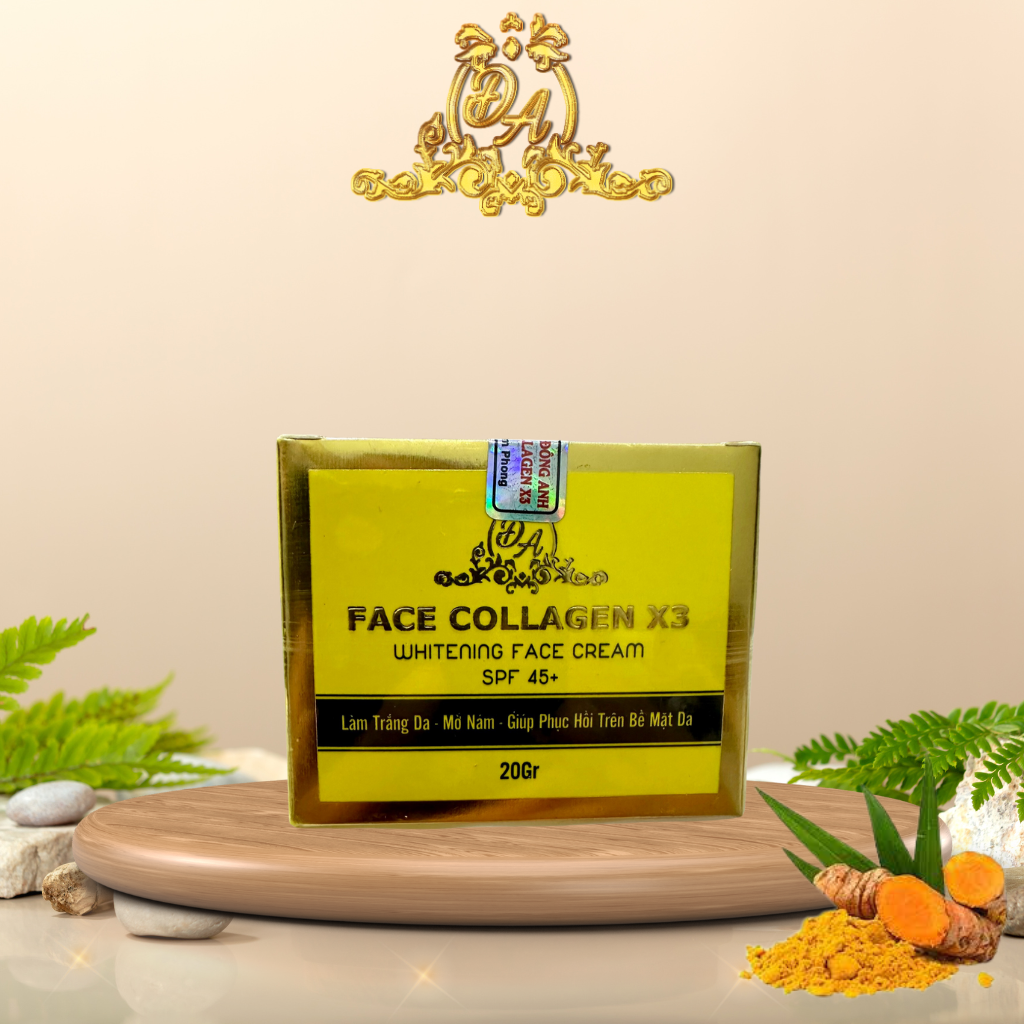 Kem Face Collagen X3 Kem Dưỡng Trắng Da Mờ Nám Giảm Mụn Mờ Thâm Đông Anh Chính Hãng 20g