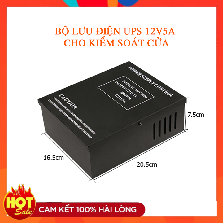 Bộ lưu điện UPS 12V5A cho khóa điện, kiểm soát cửa