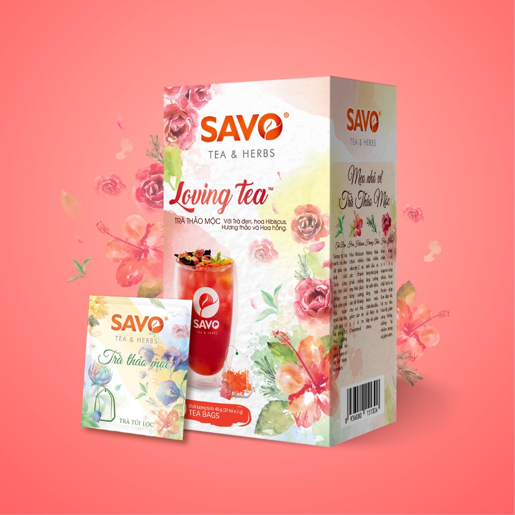 Trà Thảo Mộc SAVO Loving Loving Herbal Tea - Hộp 20 gói x 2gr