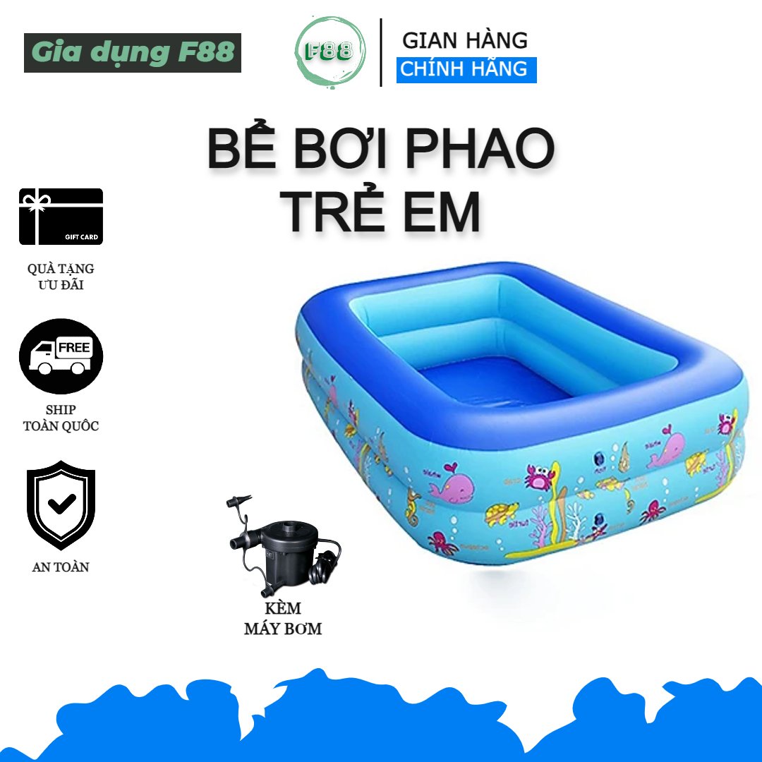 Hồ Bơi Phao Cho Bé - Bể Bơi Cho Bé - Bể Phao Bơi - Hồ Bơi Phao Cho Bé-  Hồ Bơi Tại Nhà Dành Cho Trẻ Em 1m2 1m3 1m5 1m8 2m1 Kèm Bơm Hơi Điện