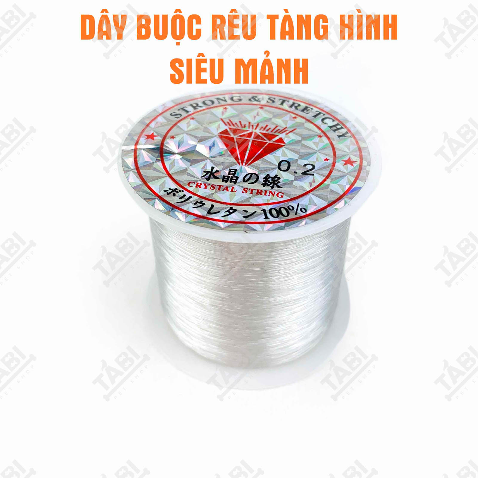 1 Cuộn 100 mét Cước Tàng Hình Buộc Rêu Trong Suốt Siêu Mỏng Chỉ 0.2MM