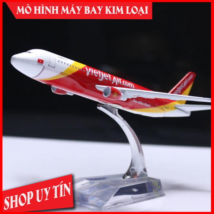 Mô hình máy bay Vietjet air 16cm