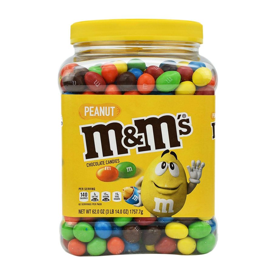 Sản phẩm socola m&m's milk chocolate/ peanut, vàng/ nâu 1.8 kg