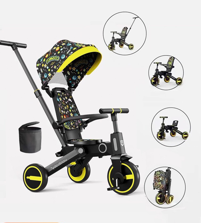 Xe 3 bánh trẻ em kiêm xe đạp xe chòi chân unnibaby 6in1, gấp gọn, dành cho bé từ 1 - 5 tuổi