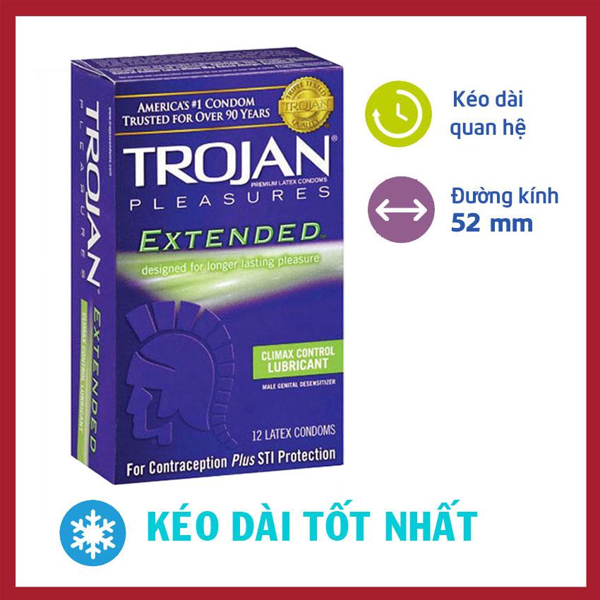 [HCM]Bao Cao Su Kéo Dài Quan Hệ Tình Dục Trojan Extended