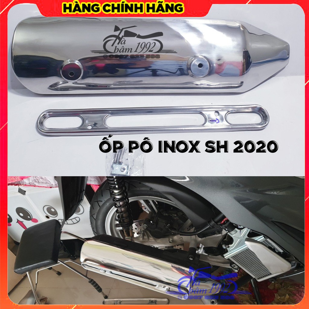 Ốp pô inox dành cho sh việt 2020 - phong cách sh ý, ốp pô sh 2020 - 2022, ốp bô sh 2020 - 2022