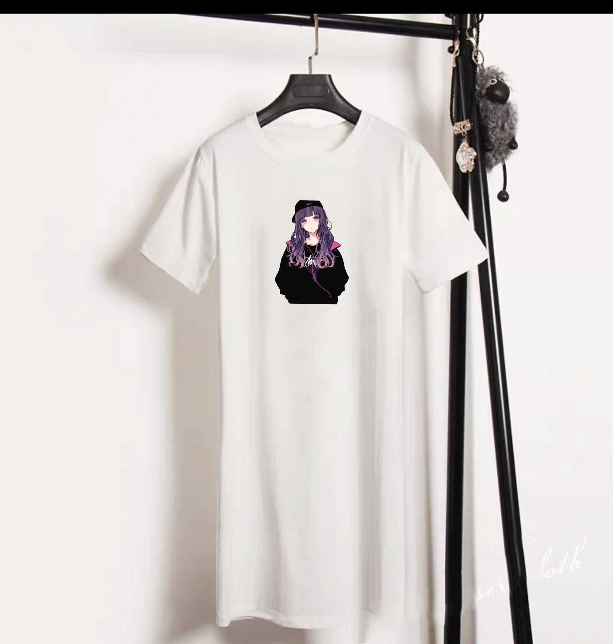 [HCM]SALE!! Đầm suông in hình cool girl hot trend vải thun co giãn có size to DSLU17