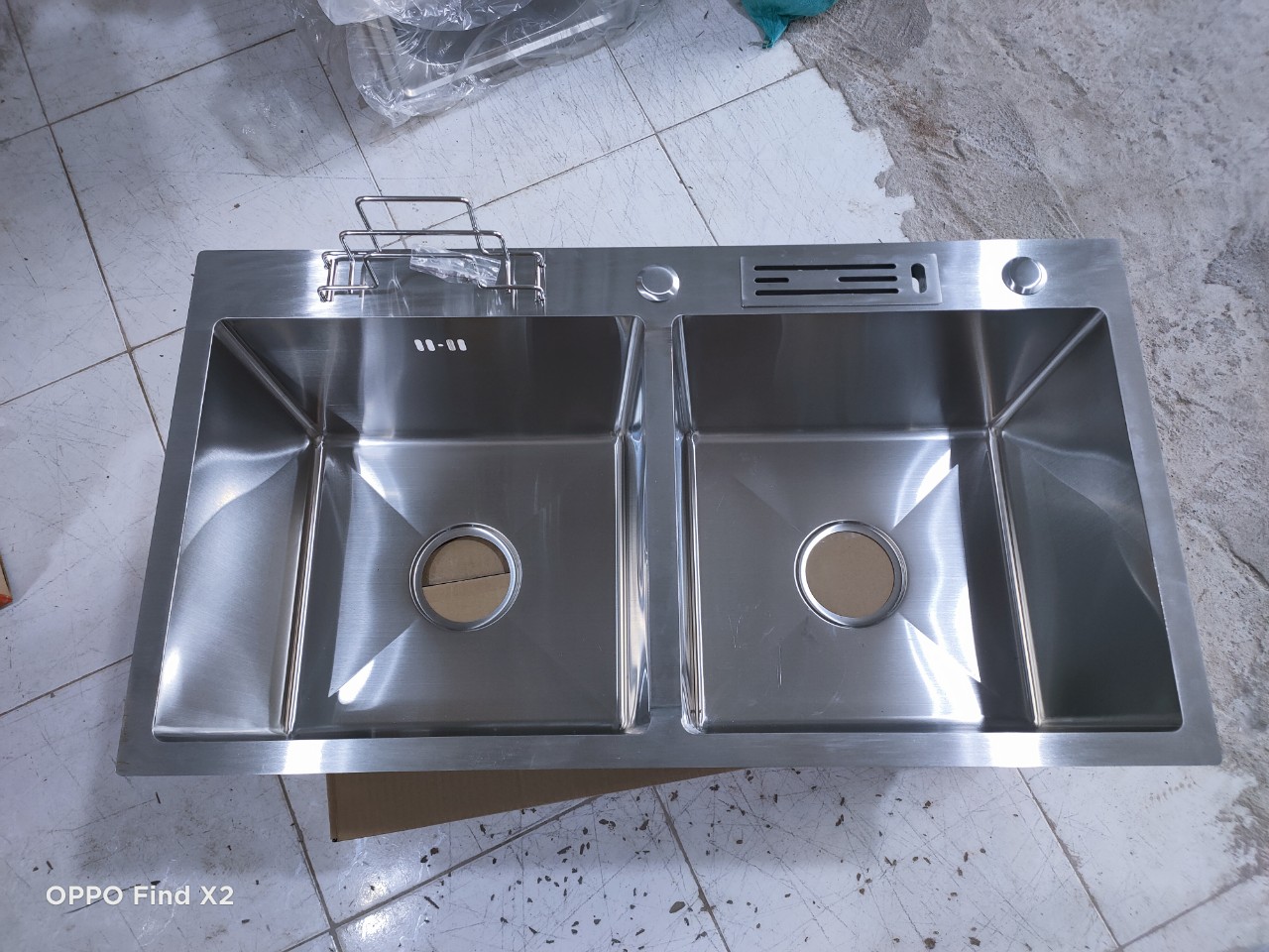 Chậu rửa chén bát inox 304 kt 8245 - có vắt dao thớt đa năng