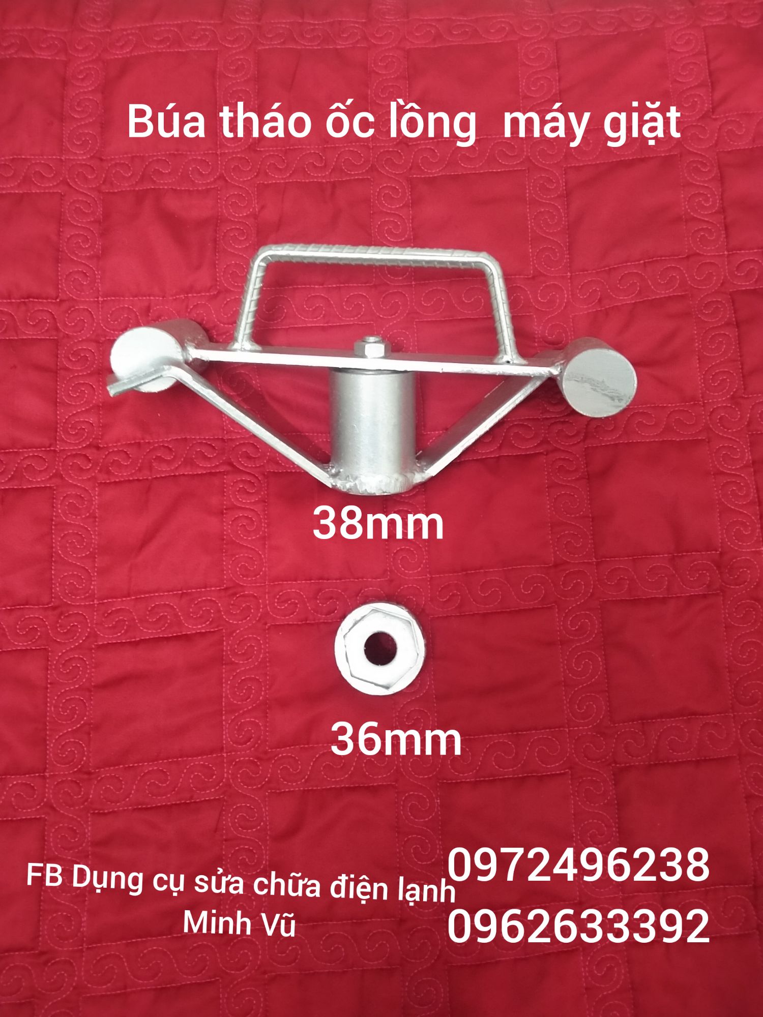 dụng cụ tháo ốc lồng 36 và 38 mm + cảo lồng máy giặt