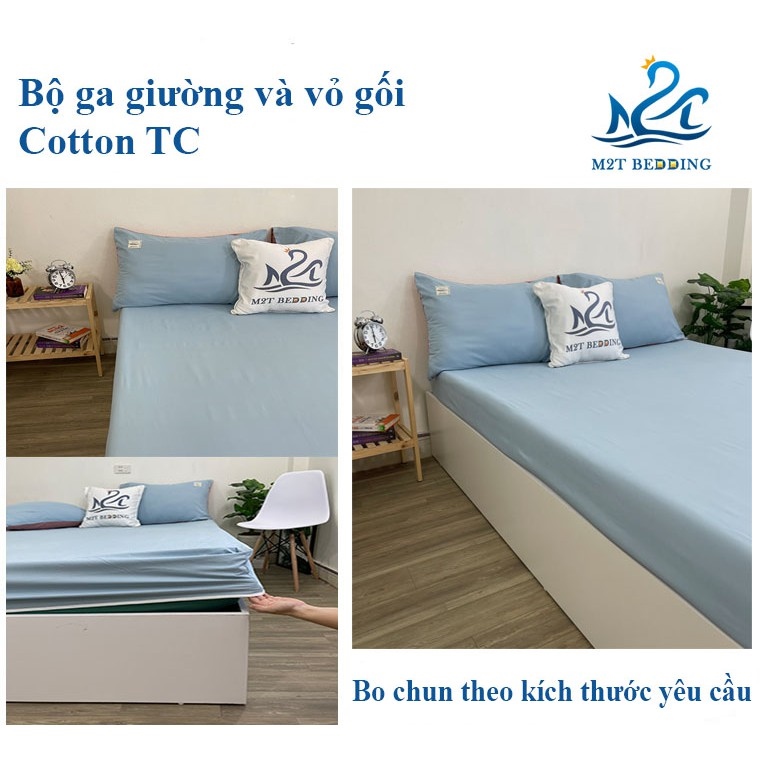 Hot-selling household goods Bộ ga giường và vỏ gối Cotton Tici M2T Bedding ga gối Cotton Hàn Quốc đủ size drap nệm