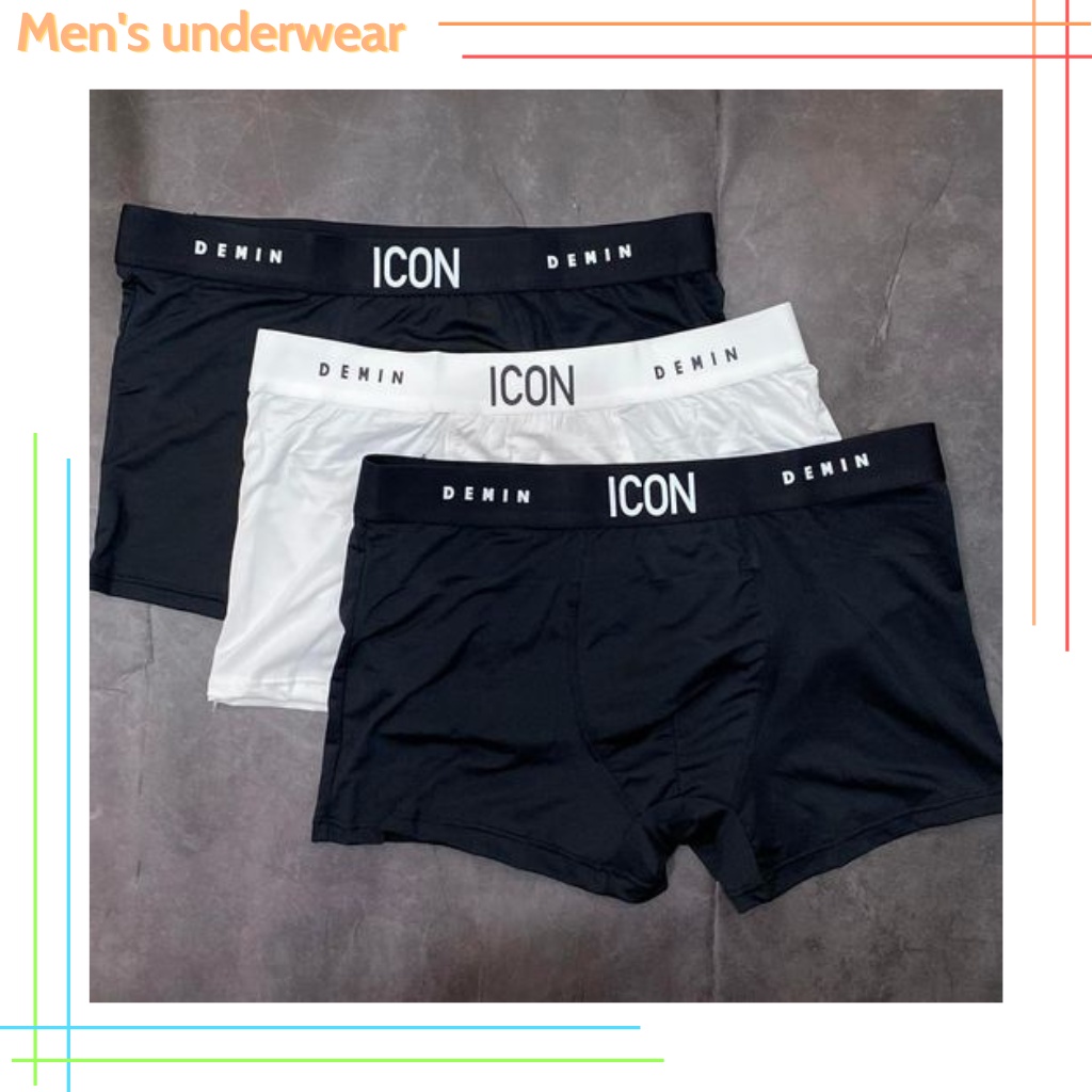 Quần Sịp Nam Thun Lạnh ICON, Quần sịp Nam Thun Lạnh Boxer thoáng mát co dãn 4 chiều