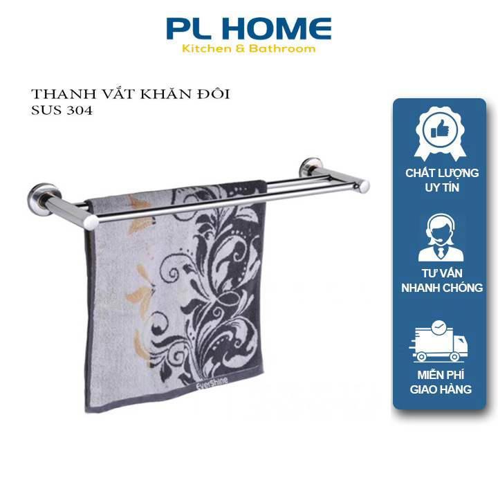 Giá treo khăn tắm inox sus 304 – thanh vắt khăn phòng tắm