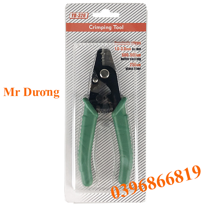 Kìm tuốt sợi quang 3 lỗ xanh cao cấp YB-326