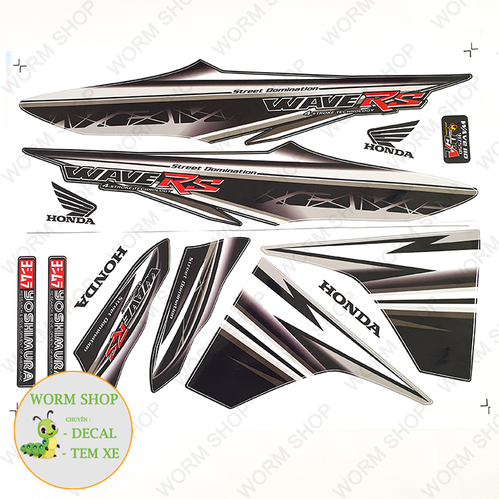 Tem rời Wave Alpha 110 ( Đời 2017 - 2020) - Tem 3 lớp chống phai màu