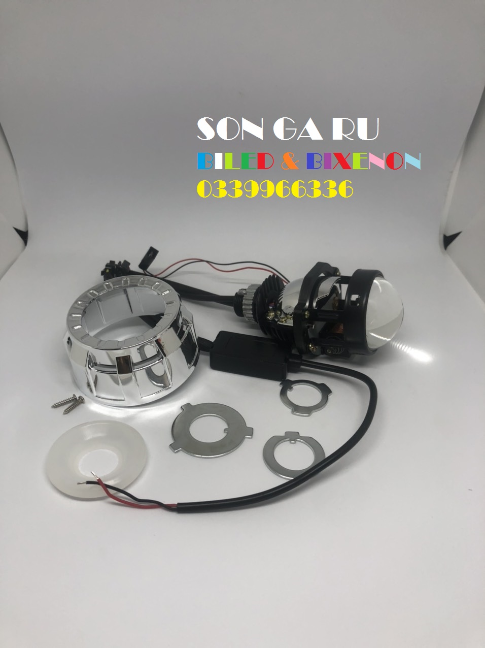 Biled 2 inch 55w đui xoáy kèm chụp xi