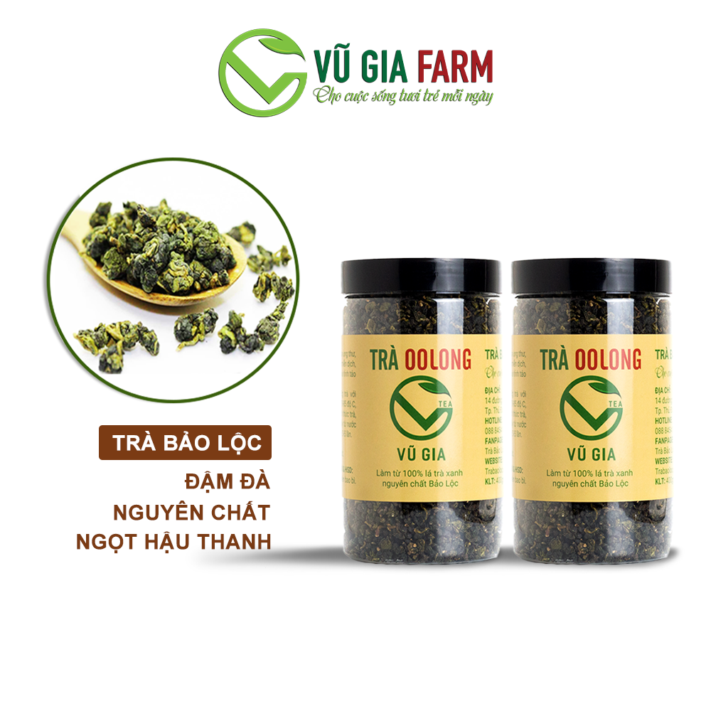  Combo 2 Trà Oolong Nguyên Chất Bảo Lộc Vũ Gia  400gr hũ  - Nguyên liệu nấu trà sữa trà trái cây thơm ngon - Giảm cân an toàn thanh nhiệt cơ thể tăng cường hệ miễn dịch sức đề kháng hỗ trợ hệ tiêu hóa. 