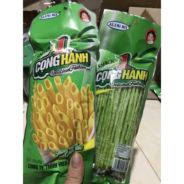 Bịch 10 gói snack cọng hành