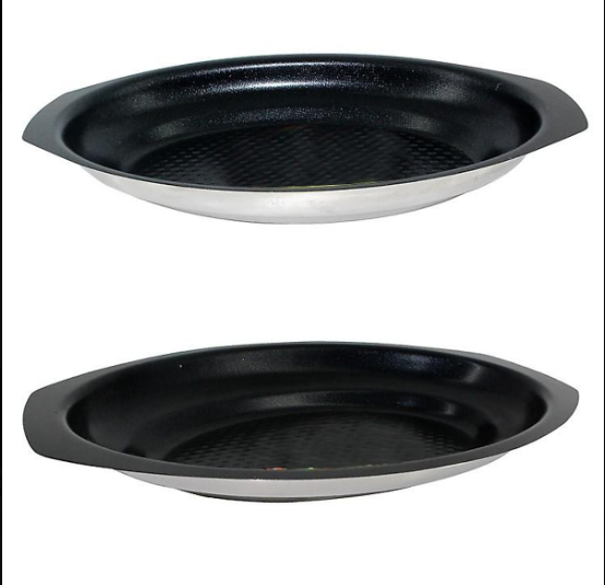 Dĩa hột xoài lòng sâu inox tráng men chống dính cao cấp loại lớn 40cm dĩa bò né tráng men