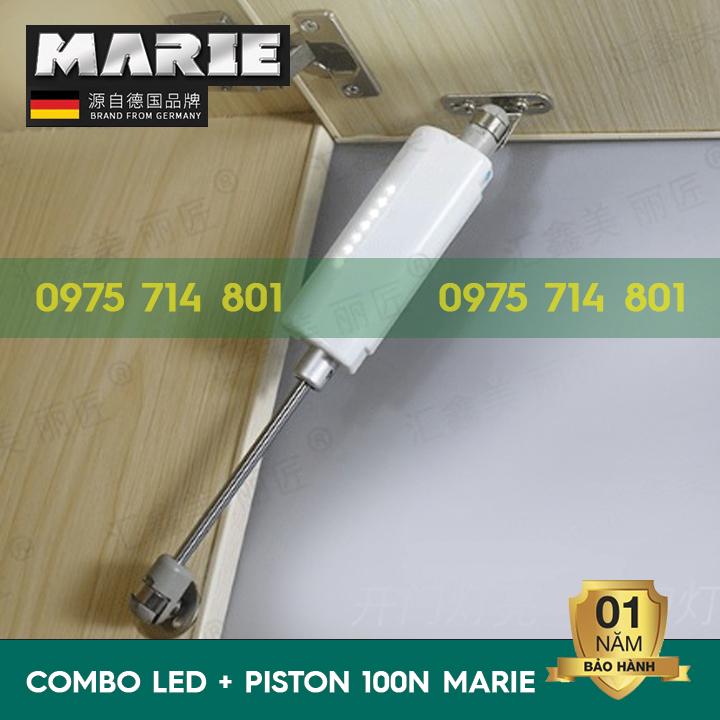 Đèn led cảm ứng tay piston thủy lực tủ bếp ( tay ben thủy lực -ti thủy lực)
