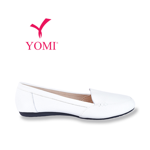 Giày búp bê nữ yomi giày búp bê da bò mũi tròn sy0649b