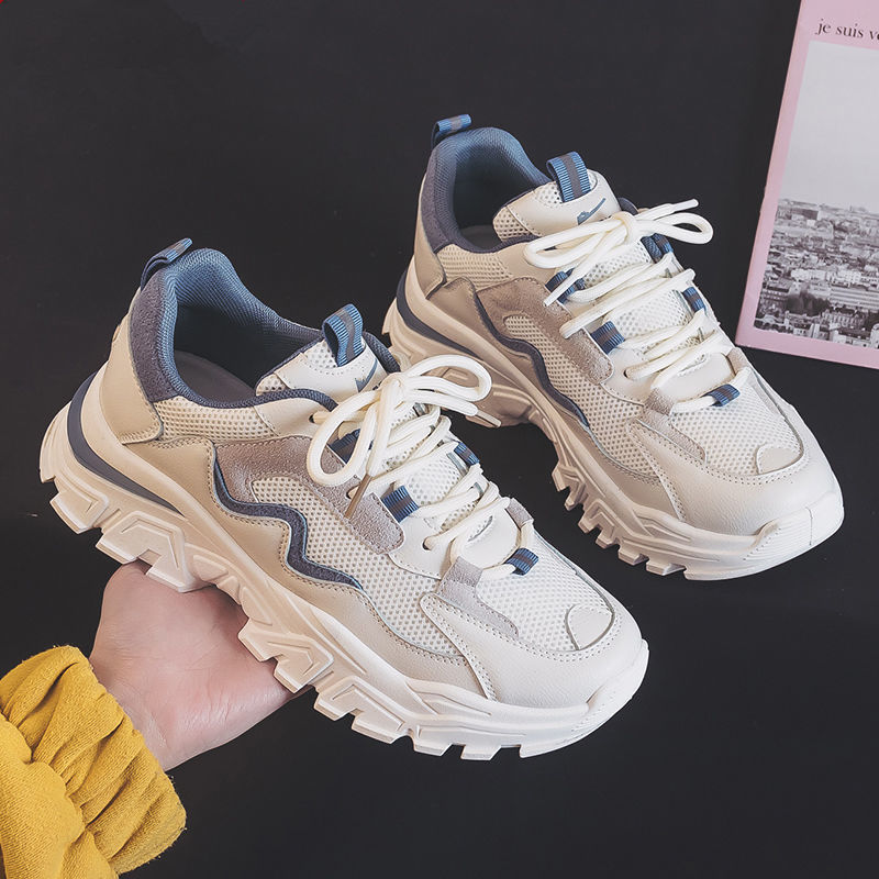 💖ẢNH THẬT💖 Giày thể thao sneaker nữ ULZZANG có phản quang phối da lộn tôn chiều cao