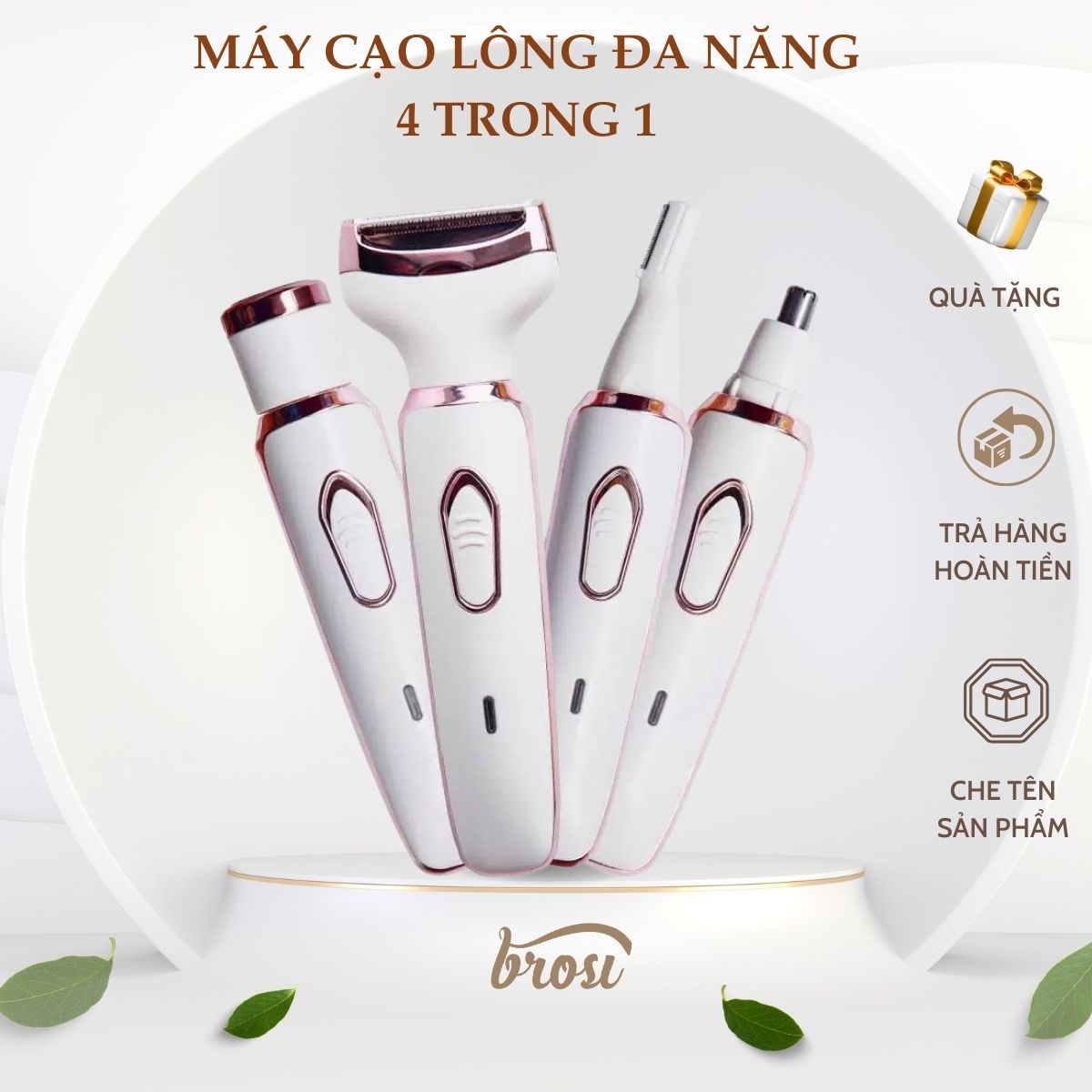 Máy cạo lông đa năng 4 trong 1 dùng cạo lông nách, lông mày, lông mũi, lông bikini, lông tay chân, body dành cho nam và nữ