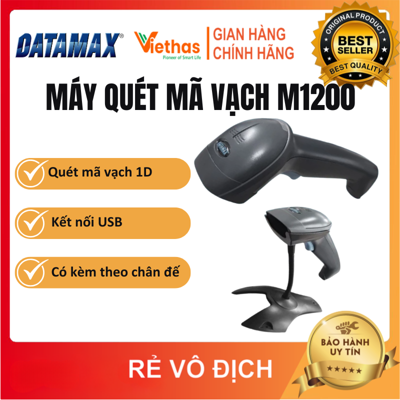 Máy quét mã vạch 1d datamax m1200 tốc độ cao - hàng chính hãng