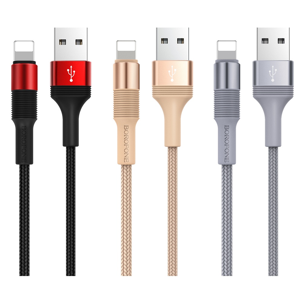 Cáp sạc lightning cho tất cả các điện thoại iphone và ipad borofone bx2 dài 1m